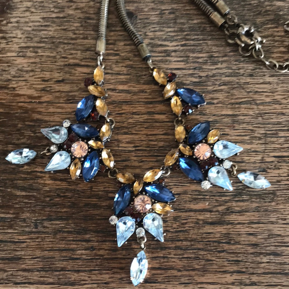 Multi-colored stone necklace